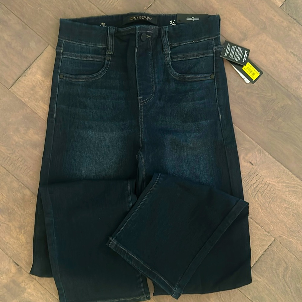 Liverpool Gia Glider Slim Dark Denim NWT size 2 26